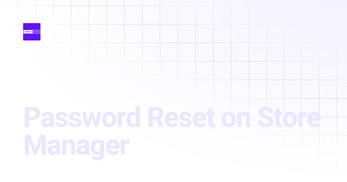 Password Reset on Store Manager | Help Center